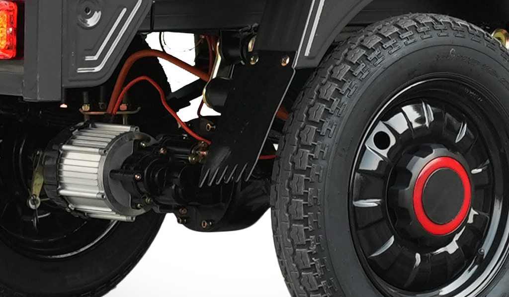 Tricicletă electrică Light Cargo - Motor electric și transmisie pe puntea spate